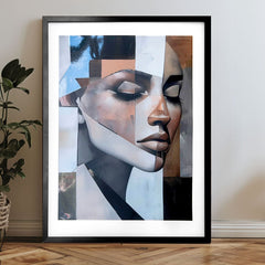Moderan slika na platnu s motivom lice, žena u sivih nijansama, ljepota | Poster za zid s EXTRA efektom - Nordic Muse – proizvod