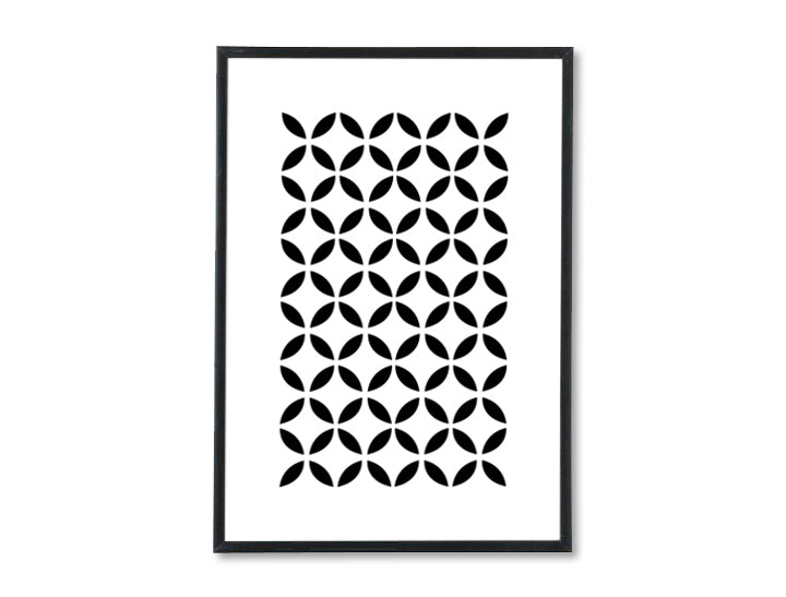 U skandinavskom stilu slika na platnu s motivom Pure Shape, cvijeće, priroda u bijelo-crnih nijansama, mirna atmosfera, pogodan za hodnika | Poster za zid Pure Shape – glavna