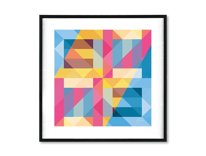 Pop art slika s motivom Aesthetic Peacock, dječji motiv u plavo-narandžastih nijansama | Poster za zid Aesthetic Peacock – pregled