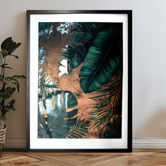 Moderan slika na platnu, priroda i tropski raj | Poster za zid s EXTRA efektom - Midnight Jungle, zidna dekoracija – proizvod