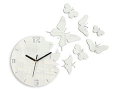 Moderan zidni sat LEPTIRI WHITE white - glavna slika