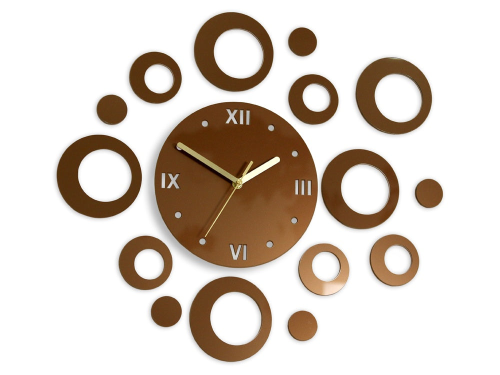 Moderan zidni sat RINGS COPPER copper - glavna slika
