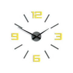 Moderan zidni sat SILVER XL GREY-YELLOW greyyellow - glavna slika