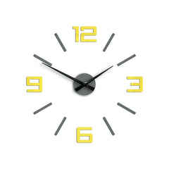 Moderan zidni sat SILVER XL GREY-YELLOW greyyellow - slika 2